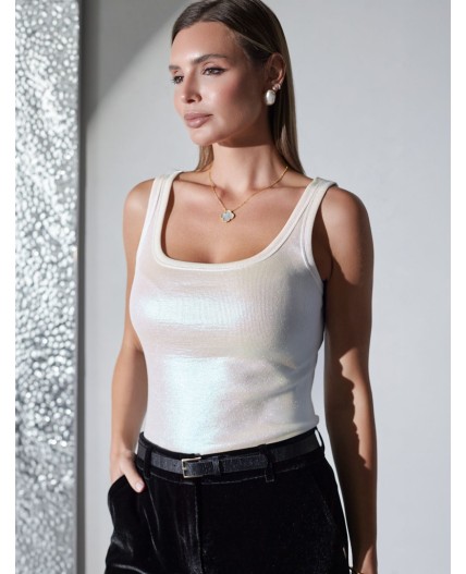 Топ женский перламутровый