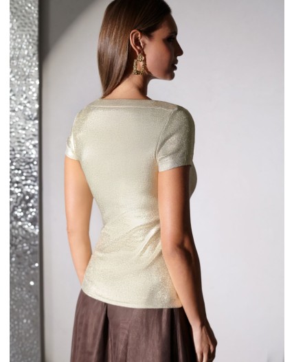 Футболка женская матовое светлое золото