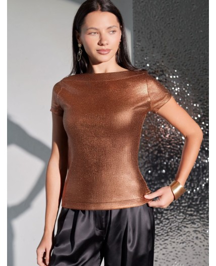 Футболка женская кофейный