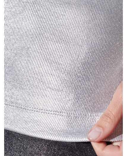 Футболка женская матовое серебро