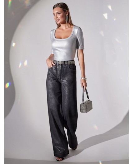 Футболка женская матовое серебро