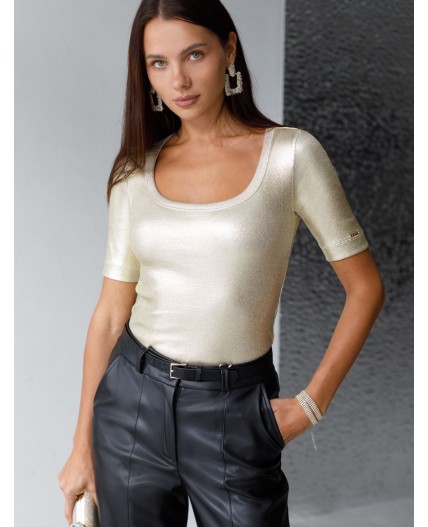 Футболка женская матовое светлое золото