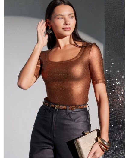 Футболка женская кофейный