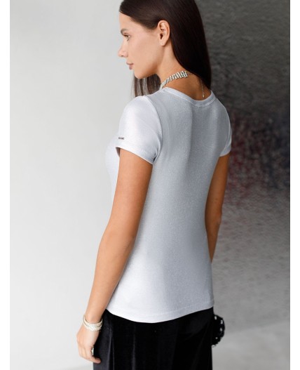 Футболка женская матовое серебро