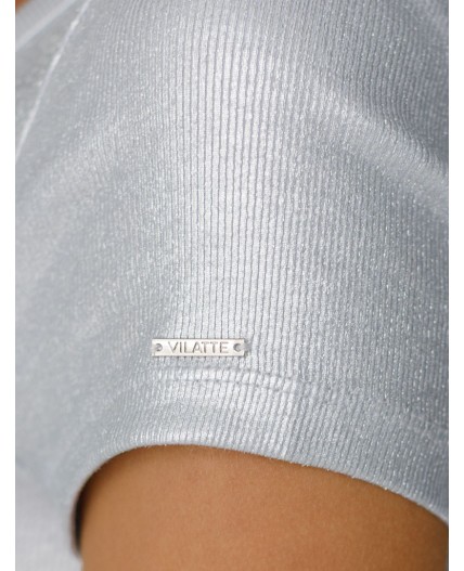 Футболка женская матовое серебро