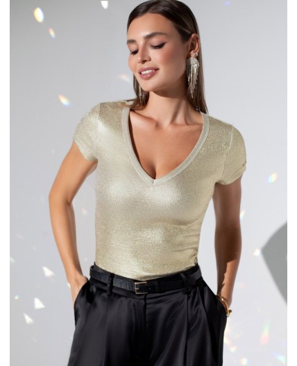 Футболка женская матовое светлое золото