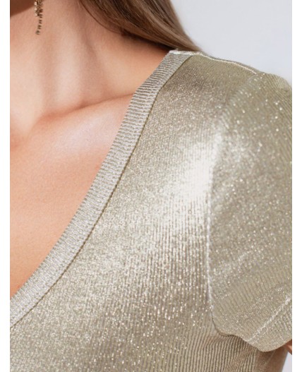 Футболка женская матовое светлое золото