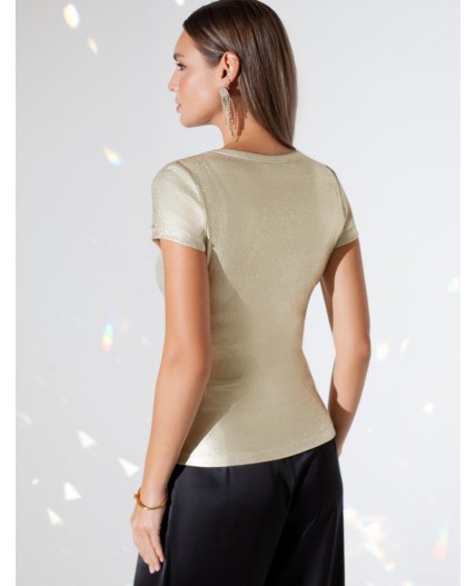 Футболка женская матовое светлое золото
