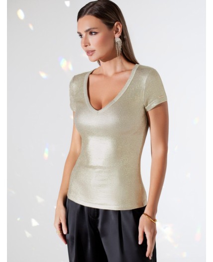 Футболка женская матовое светлое золото