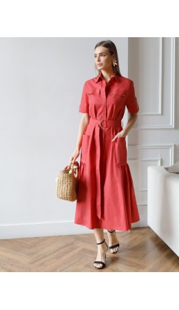 Платье женское темно-красный