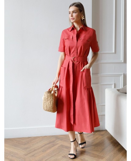 Платье женское темно-красный