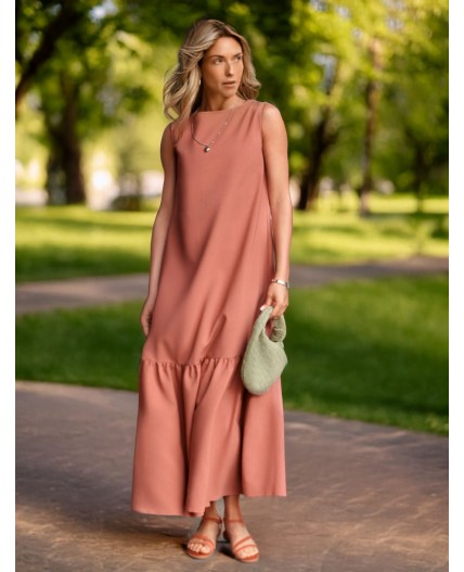 Платье женское дымчато-коралловый