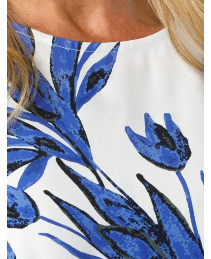 Топ женский синий-белый