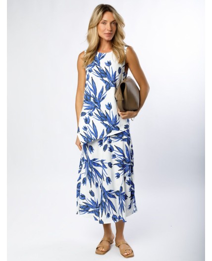 Топ женский синий-белый