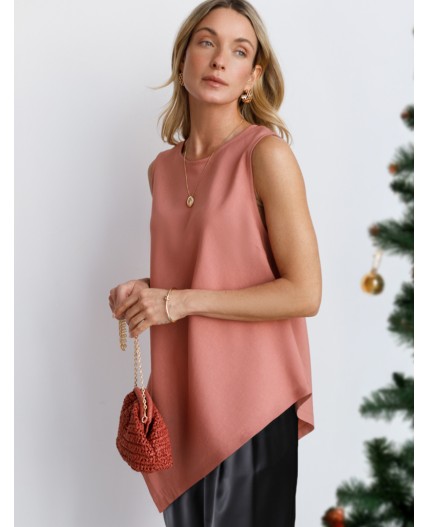 Топ женский дымчато-коралловый