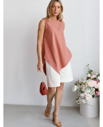 Топ женский дымчато-коралловый