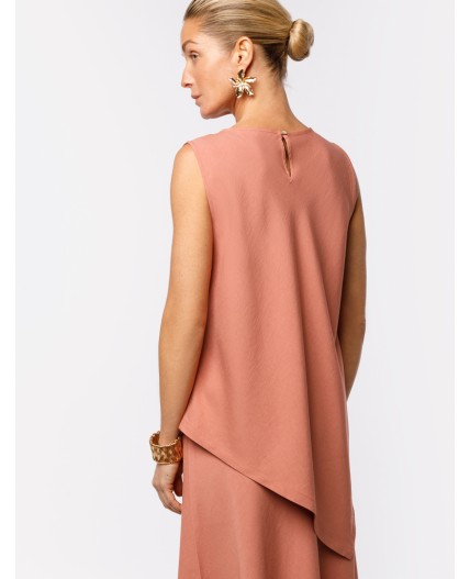 Топ женский дымчато-коралловый