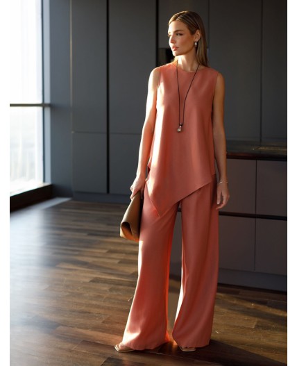 Топ женский дымчато-коралловый