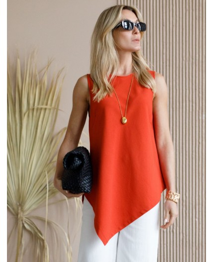 Топ женский терракотовый