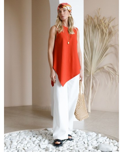 Топ женский терракотовый