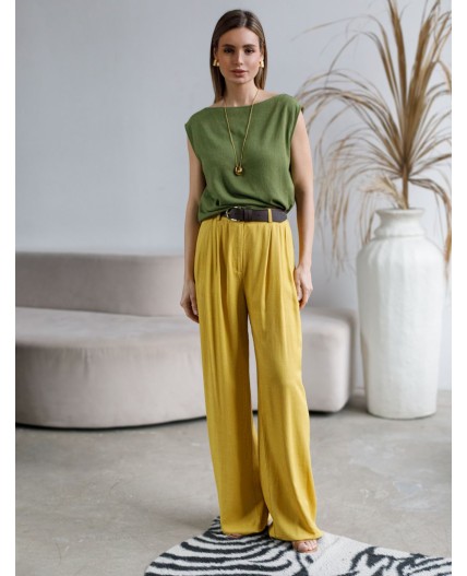 Брюки женские горчичный