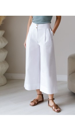 Брюки женские натуральный белый