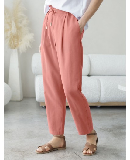 Брюки женские дымчато-коралловый