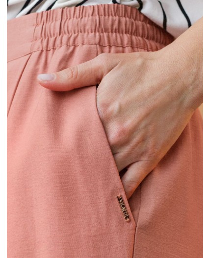 Брюки женские дымчато-коралловый