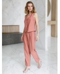 Брюки женские дымчато-коралловый
