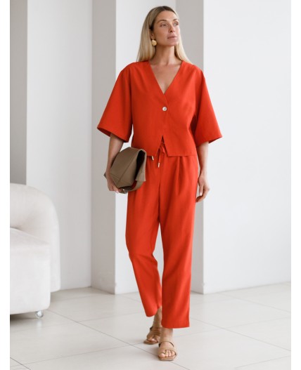 Брюки женские терракотовый