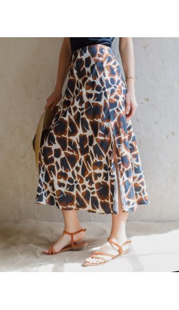 Юбка женская бежевый-коричневый