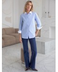 Блузка женская голубой-белый