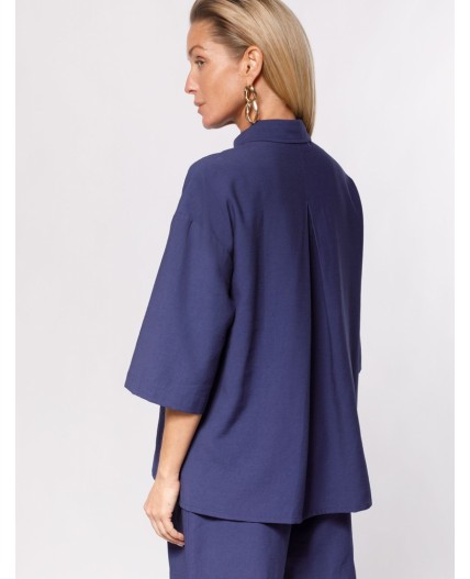 Блузка женская дымчатый синий