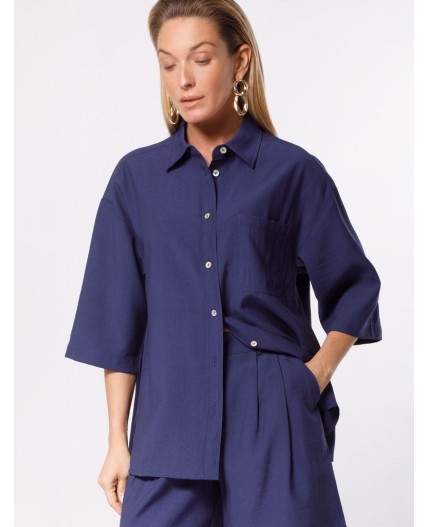 Блузка женская дымчатый синий