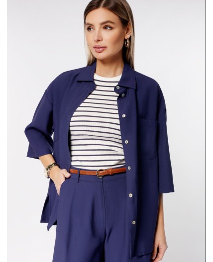 Блузка женская дымчатый синий