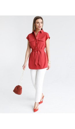 Блузка женская темно-красный