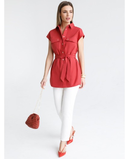 Блузка женская темно-красный