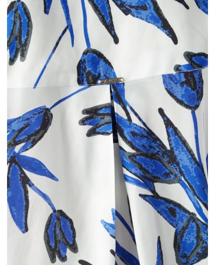 Блузка женская синий-белый