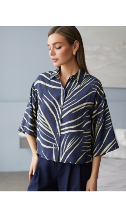 Блузка женская темно-синий