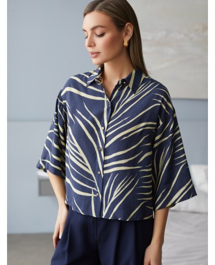 Блузка женская темно-синий