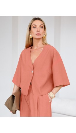 Блузка женская дымчато-коралловый