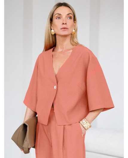 Блузка женская дымчато-коралловый