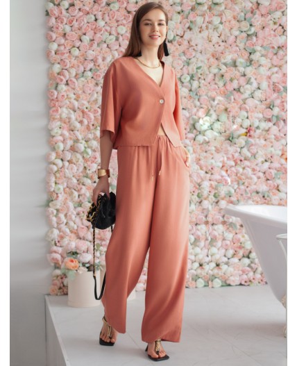 Блузка женская дымчато-коралловый