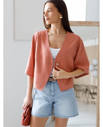 Блузка женская дымчато-коралловый