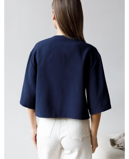 Блузка женская темно-синий