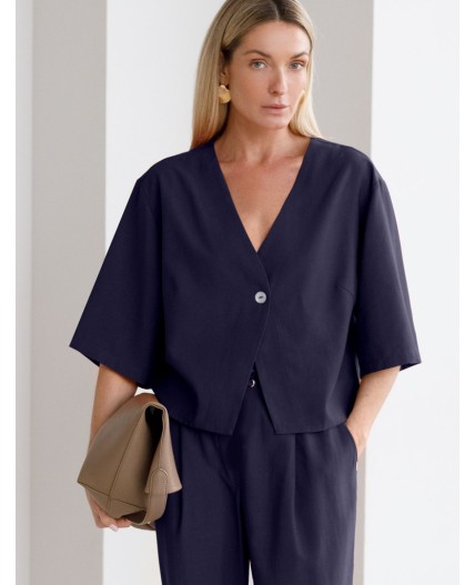 Блузка женская темно-синий