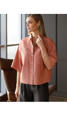 Блузка женская дымчато-коралловый