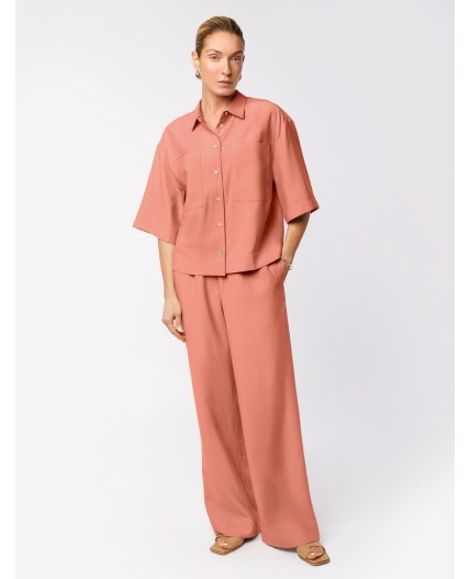 Блузка женская дымчато-коралловый