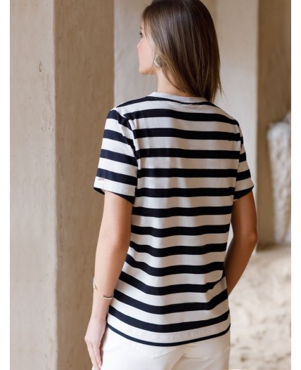 Футболка женская белый-черный