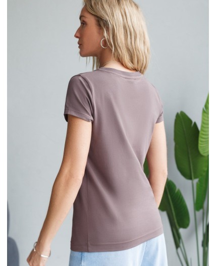 Футболка женская кофе